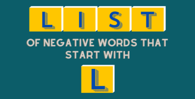 Negative words that start with L