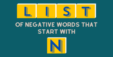 Negative words that start with N