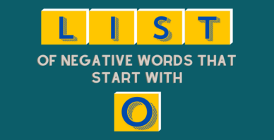 Negative words that start with O