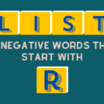 Negative words that start with R