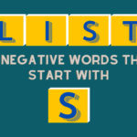 Negative words that start with S