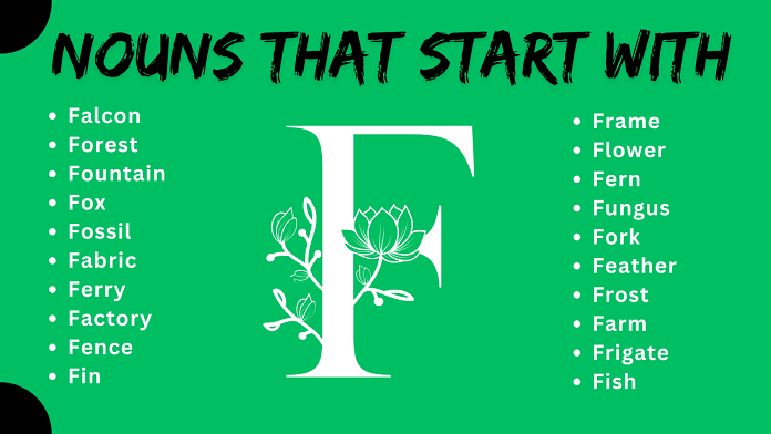 All Nouns That Start With F in English