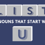 Nouns that start with u