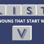 Nouns that start with v