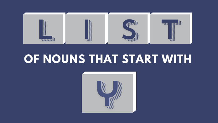 Nouns that start with y