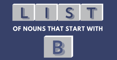 Nouns that start with B