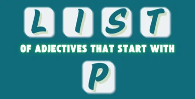 Adjectives That Start With the Letter P