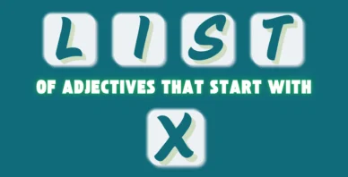Adjectives That Start With the Letter X