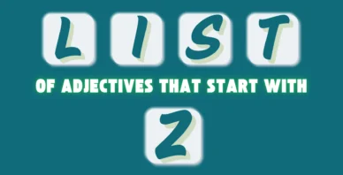 Adjectives That Start With the Letter Z