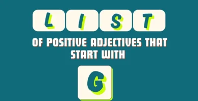 Positive adjectives that start with G