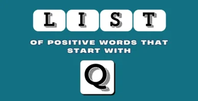 Positive words that start with Q