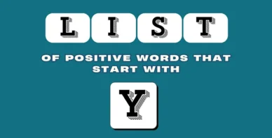 Positive words that start with Y