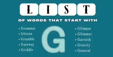 words that start with G