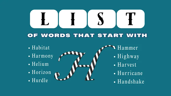 words that start with H