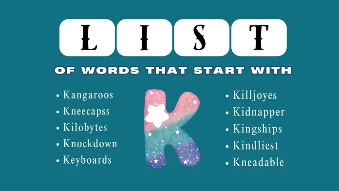 words that start with K