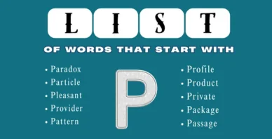 words that start with P