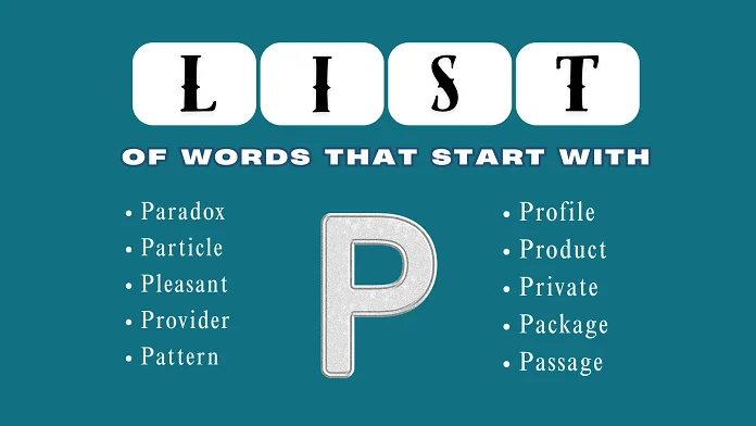 words that start with P