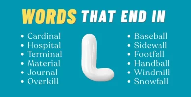 words that end in L