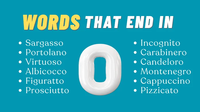 words that end in O