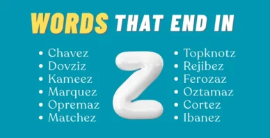 words that end in Z