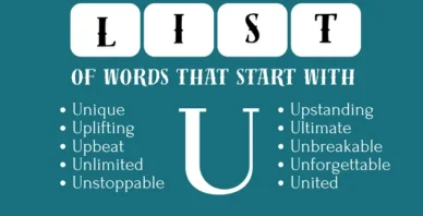 words that start with U