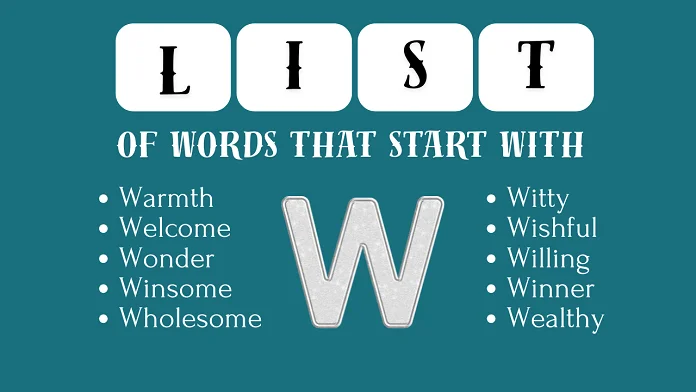 words that start with W