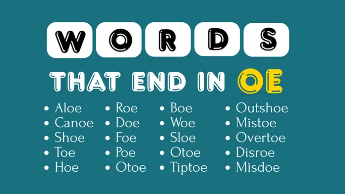 words that end in OE