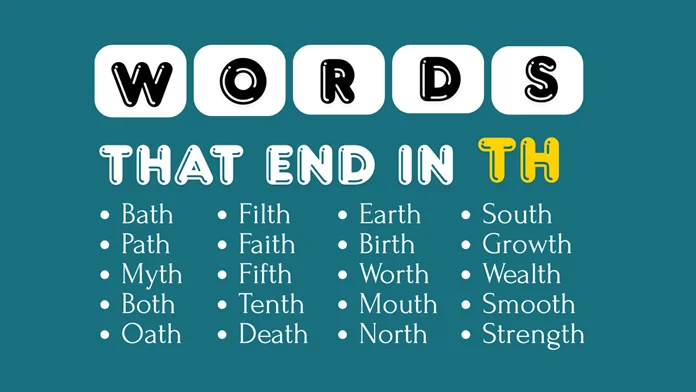 words that end in TH