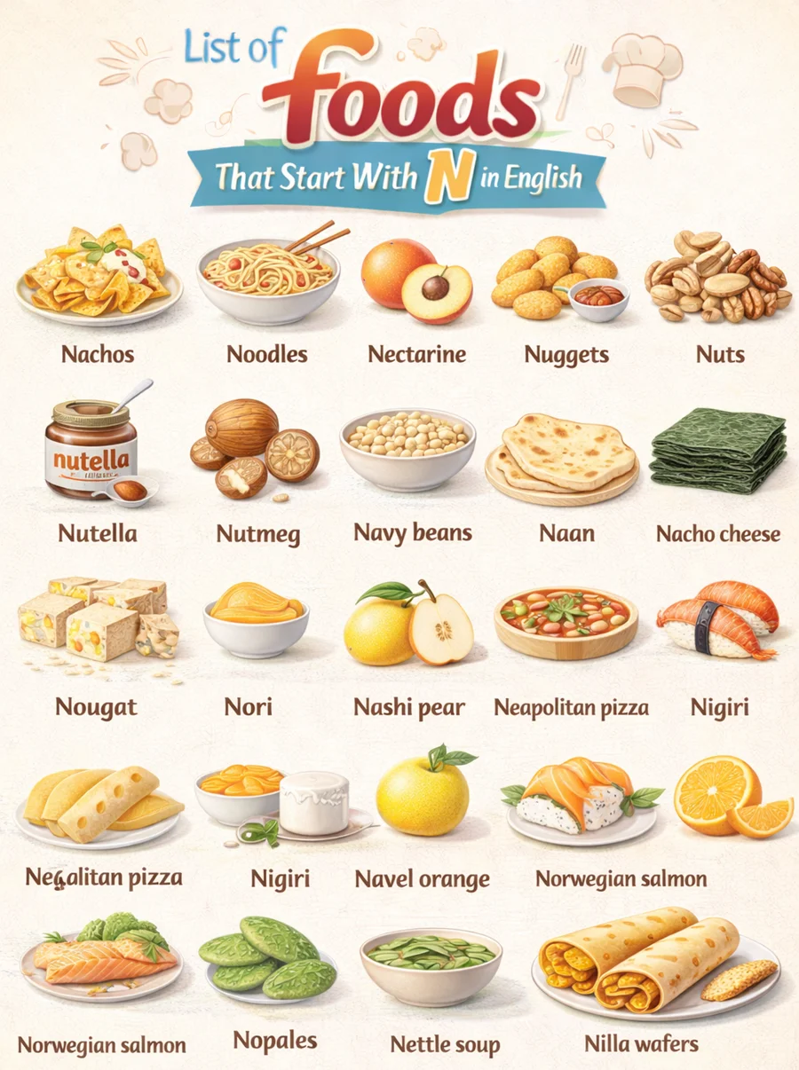food names starting with n