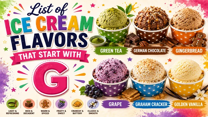 Ice Cream Flavors with G