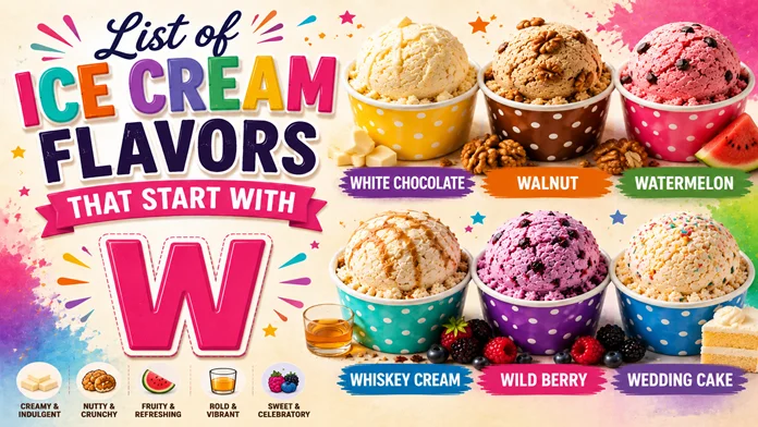 Ice Cream Flavors with W