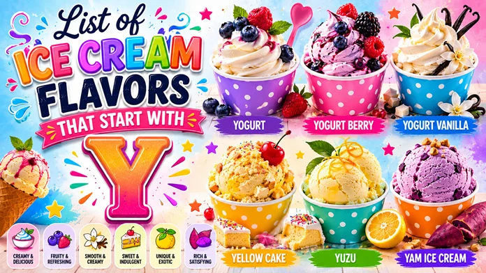 Ice Cream Flavors with Y