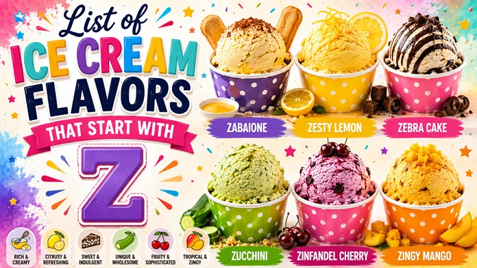Ice Cream Flavors with Z