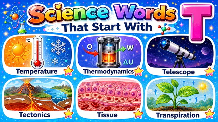 Science Words That Start With T
