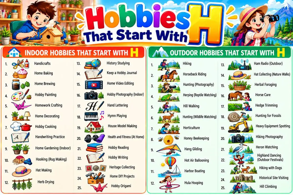 List of common H hobbies