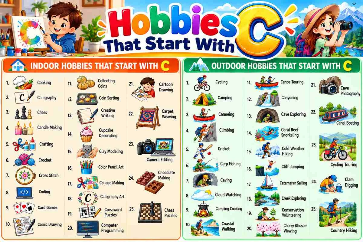 Hobbies That Start With C | Fun Hobbies Word List